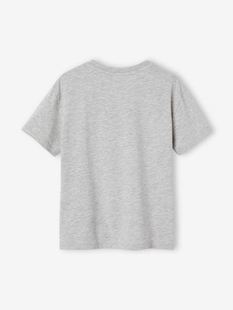 Jungen T-Shirt mit Paillettenmotiv - grau meliert+marine - 2