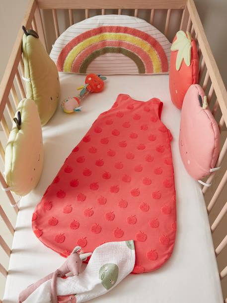 Baby Sommerschlafsack aus Frottee Oeko-Tex - erdbeere+grün - 2