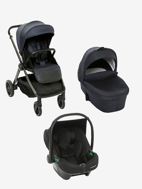 Kombi-Kinderwagen AURIGA mit Babyschale & Babywanne - nachtblau+schiefergrau - 1