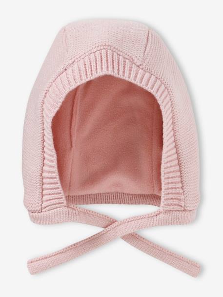 Mädchen Baby Kapuzenmütze - pudrig rosa - 2