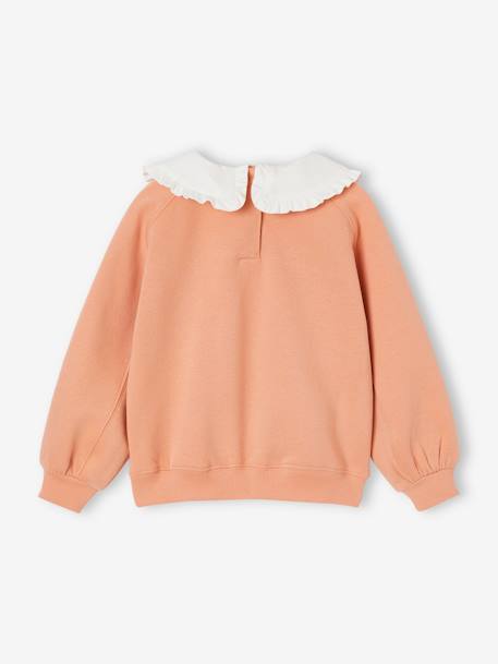 Mädchen Sweatshirt mit Bubikragen - aprikose+marine - 3