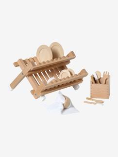 Spielzeug-Spielküchen, Tipis & Kostüme -Kinder Küchen-Spielset mit Abtropfgestell Holz FSC®