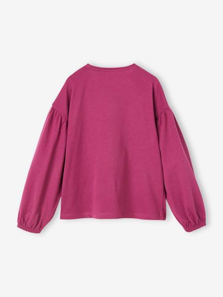 Mädchen Shirt, Flockprint mit Glanzdetails - marine+violett - 5