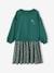 Mädchen Kleid mit Materialmix - grün - 1