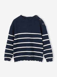 Maedchenkleidung-Pullover, Strickjacken & Sweatshirts-Mädchen Ringelpullover