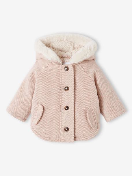 Warmer Baby Wintermantel mit Recycling-Polyester - rosa - 3