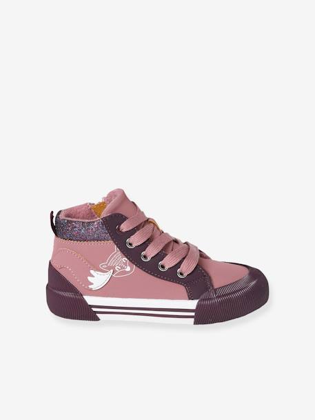 Mädchen High-Sneakers, Anziehtrick - rosa - 2