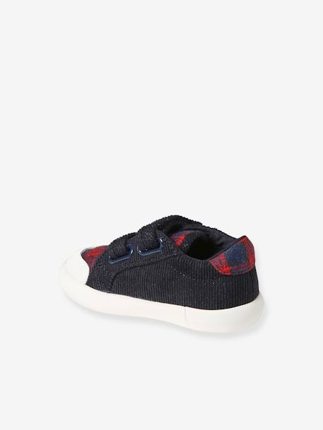 Baby Stoff-Sneakers mit Klettverschluss - blau kariert+grau kariert - 3