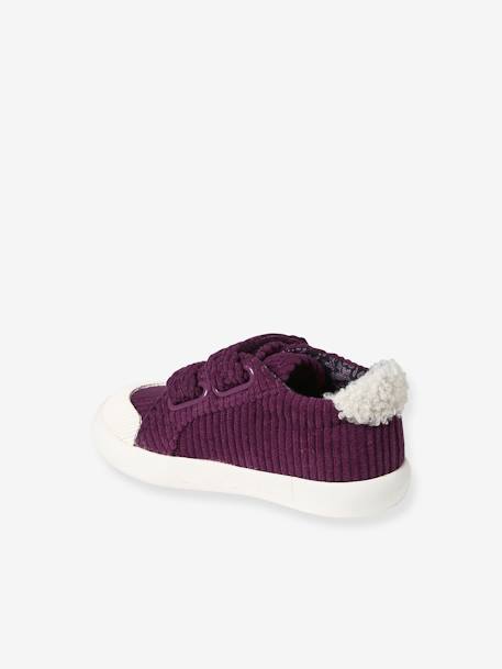 Baby Klett-Sneakers aus Cord - himbeer - 3