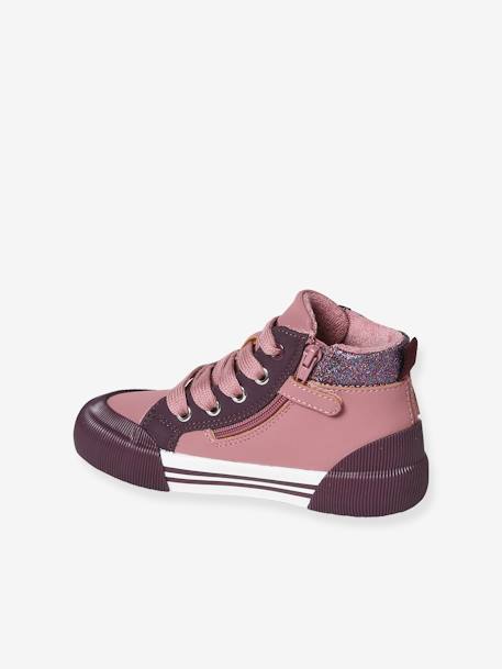 Mädchen High-Sneakers, Anziehtrick - rosa - 3
