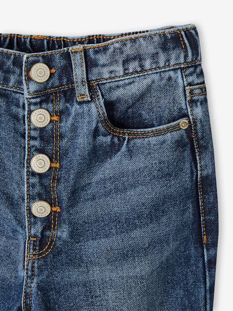 Mädchen Mom-Fit-Jeans, WATERLESS Hüftweite REGULAR - blau+blue stone+double stone - 6