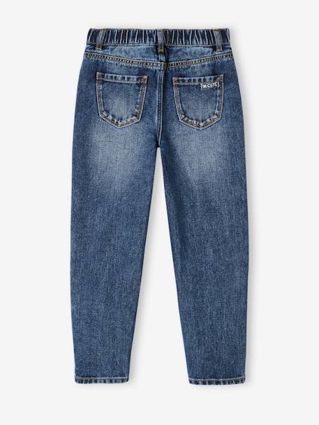 Mädchen Mom-Fit-Jeans, WATERLESS Hüftweite REGULAR - blau+blue stone+double stone - 5