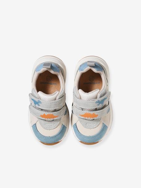 Baby Klett-Sneakers mit Dinos - weiß bedruckt - 4