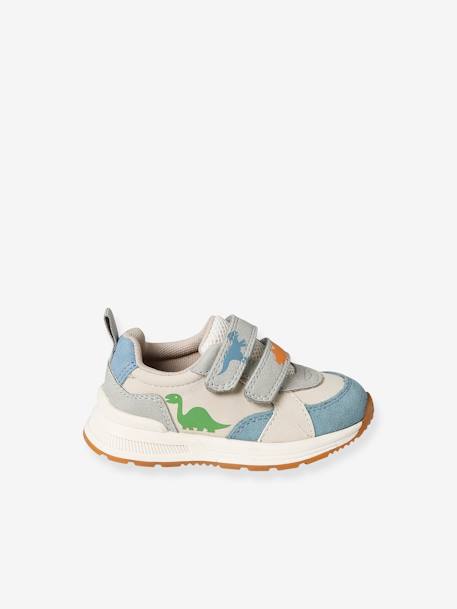 Baby Klett-Sneakers mit Dinos - weiß bedruckt - 2