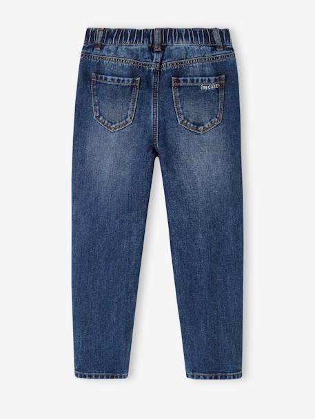 Mädchen Mom-Fit-Jeans, WATERLESS Hüftweite SLIM - blau+blue stone+double stone - 2