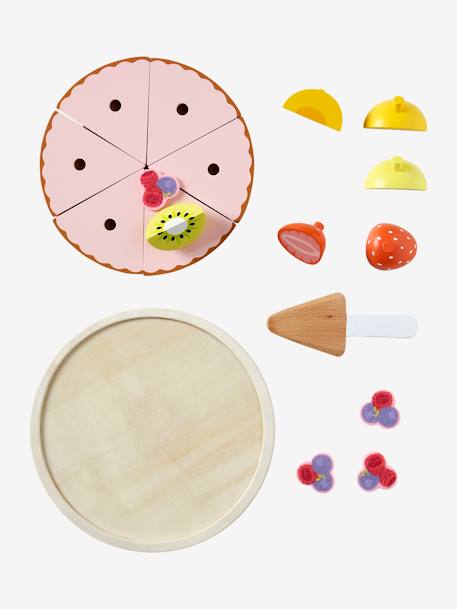 Kinder Früchte-Tarte aus Holz FSC® - gelb - 5