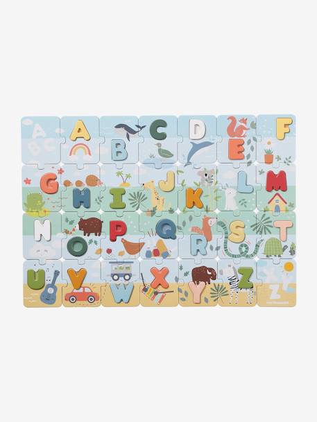 Kinder 2-in-1 ABC-Puzzle, Pappe/Holz FSC® - weiß - 1