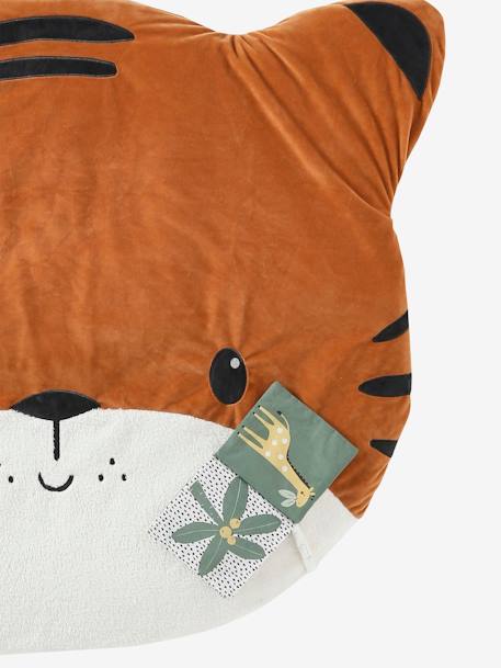 Baby Activity-Decke mit Spielbogen, Tiergesicht - orange tiger/pandafreunde+weiß polarfuchs - 5