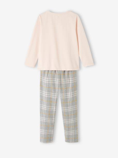 Mädchen Schlafanzug mit Flanellhose SUPERCAT - hellrosa - 5