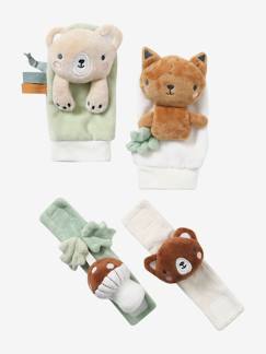 Baby Rassel-Set: Armbänder & Socken GRÜNER WALD -  - [numero-image]