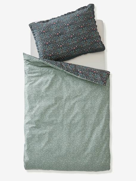 Baby Bettbezug ohne Kissenbezug MAGIC FOREST Oeko-Tex - grün bedruckt - 2