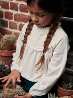 Maedchenkleidung-Mädchen Blusenshirt mit Lochstickerei Oeko-Tex