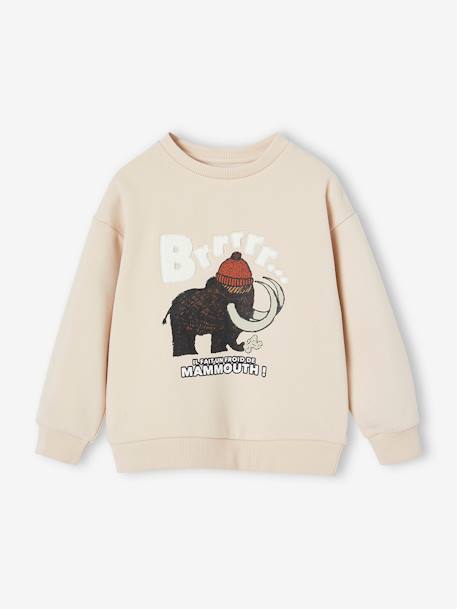 Jungen Sweatshirt mit Mammut - beige - 2