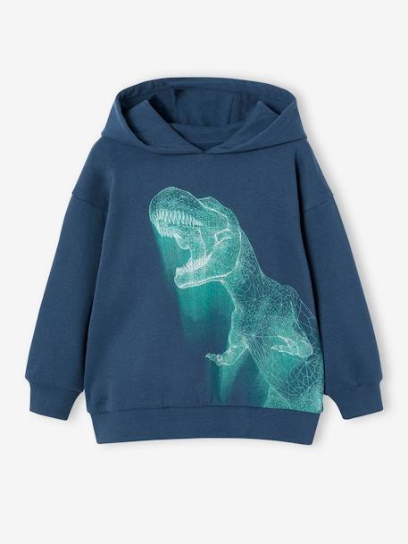 Jungen Dino-Kapuzensweatshirt - nachtblau - 1