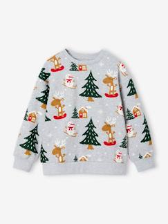 Jungenkleidung-Pullover, Strickjacken, Sweatshirts-Sweatshirts-Jungen Weihnachts-Sweatshirt