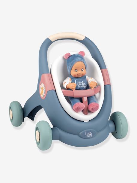 3-in-1 Baby Lauflernhilfe/Puppenkinderwagen mit Puppe SMOBY - mehrfarbig - 3