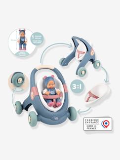 Spielzeug-3-in-1 Baby Lauflernhilfe/Puppenkinderwagen mit Puppe SMOBY