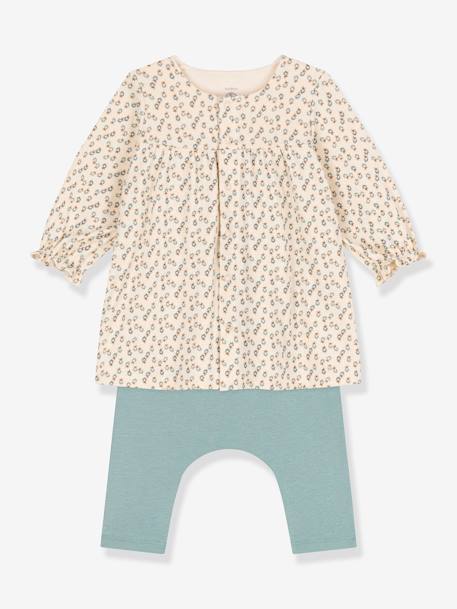 Baby-Set: Jerseykleid & Leggings PETIT BATEAU - beige - 2