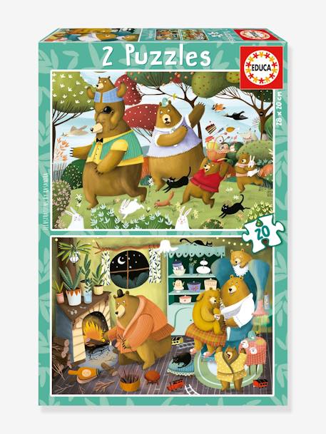 2 Kinder Puzzles Geschichten aus dem Wald EDUCA, 20 Teile - grün - 1