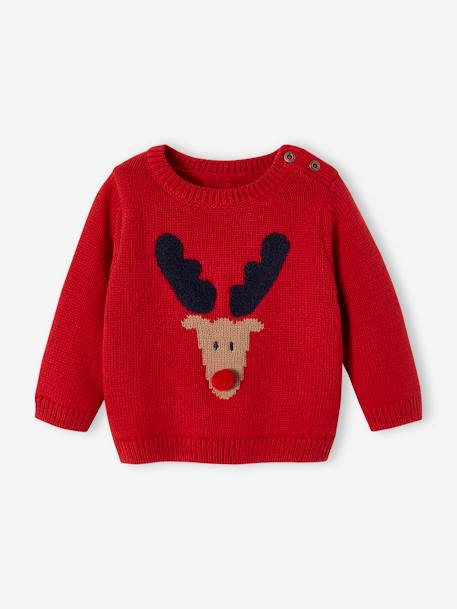 Baby Weihnachts-Pullover - rot - 1