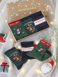 Jungenkleidung-Unterwäsche & Socken-Socken-Jungen Weihnachts-Geschenkset: 3er-Pack Socken Oeko-Tex