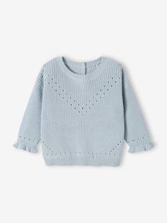 Babymode-Pullover, Strickjacken & Sweatshirts-Pullover-Baby Pullover aus Rippstrick Oeko-Tex
