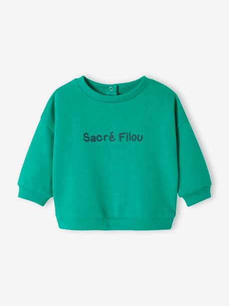 Baby Sweatshirt BASIC Oeko-Tex - blau+mintgrün - 5