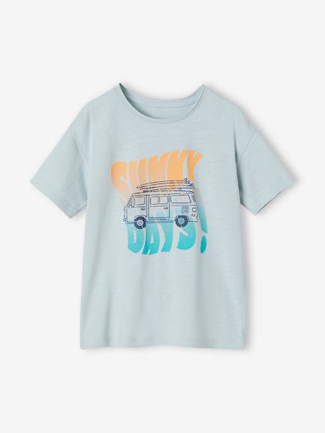 Jungen T-Shirt mit Message-Print Oeko-Tex - himmelblau - 1