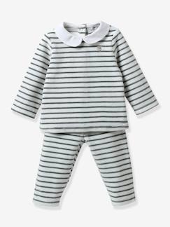 Babymode-Strampler & Schlafanzüge-Baby Mädchen Schlafanzug mit Bubikragen CYRILLUS