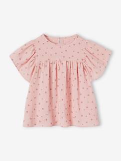 Maedchenkleidung-Mädchen Bluse mit Schmetterlingsärmeln, Bio-Baumwolle