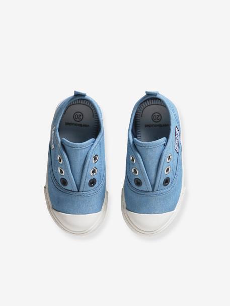 Baby Stoff-Sneakers mit Gummizug - blau - 5