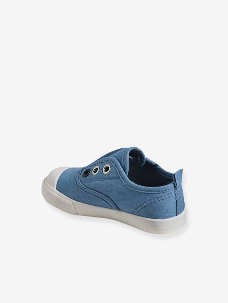 Baby Stoff-Sneakers mit Gummizug - blau+rot - 4