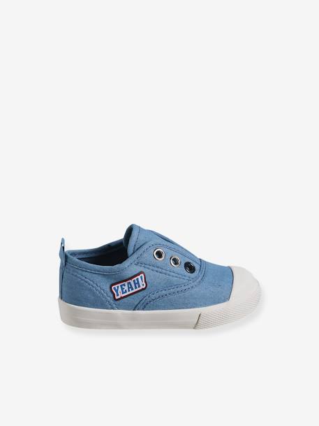 Baby Stoff-Sneakers mit Gummizug - blau - 3