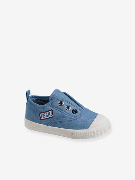 Baby Stoff-Sneakers mit Gummizug - blau - 2