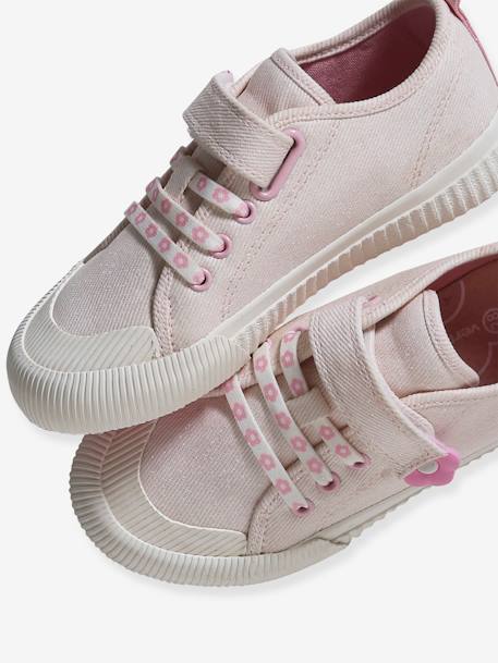 Mädchen Stoff-Sneakers mit elastischer Schnürung - hellrosa - 6