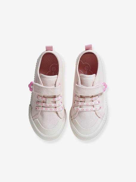 Mädchen Stoff-Sneakers mit elastischer Schnürung - hellrosa - 4