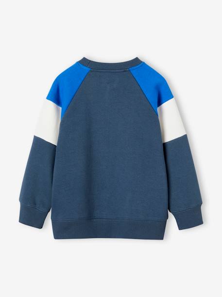 Jungen Sport-Sweatshirt, Colorblock-Style Oeko-Tex - marine - 3
