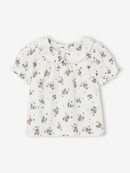 Baby T-Shirt mit Bubikragen - wollweiß - 3