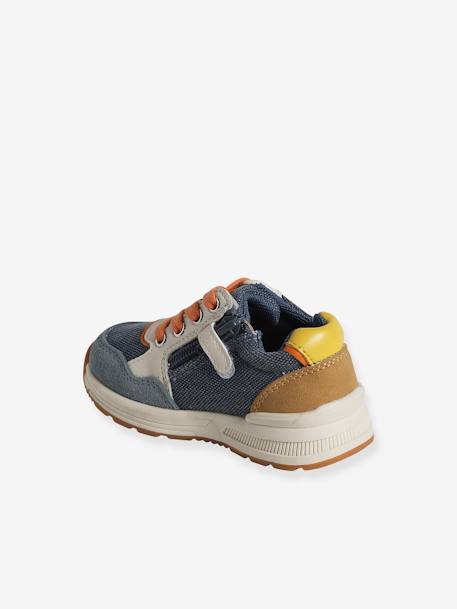 Baby Sneakers mit Reißverschluss - jeansblau+wollweiß - 3
