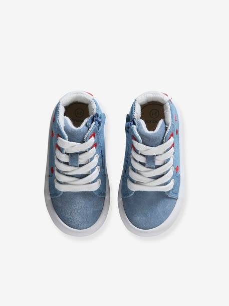 Baby High-Sneakers mit Reißverschluss - blau apfel - 4